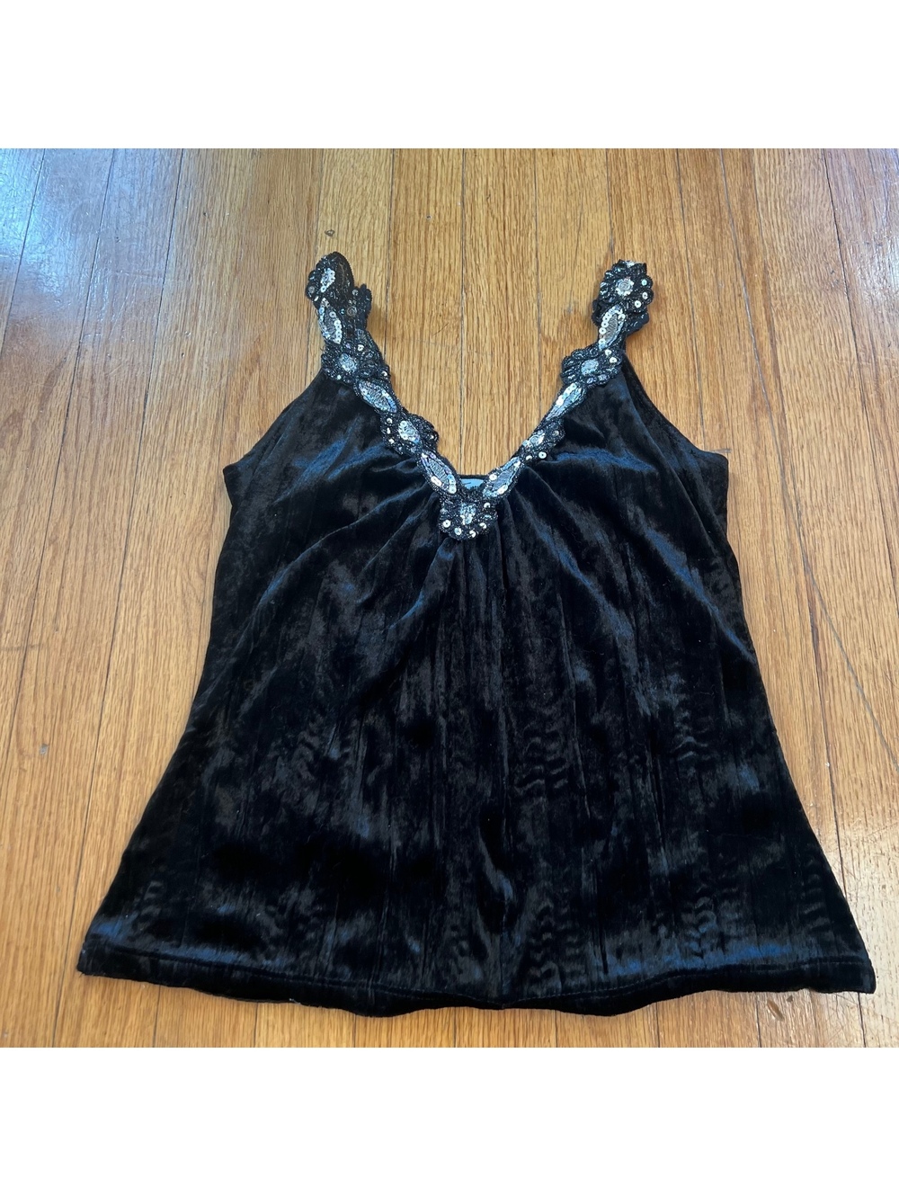 Vintage Y2K bedazzled going out top